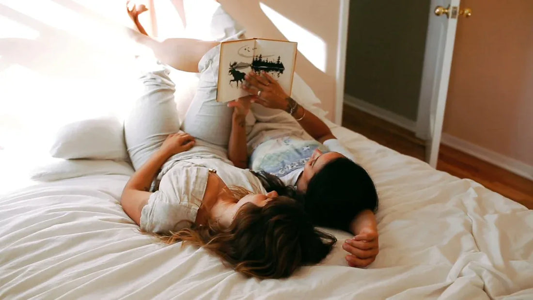 Lesbian Couple Reading Books Together