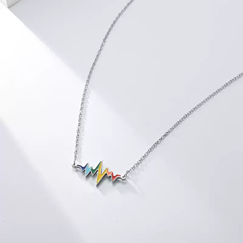 Heartbeat Rainbow Necklace