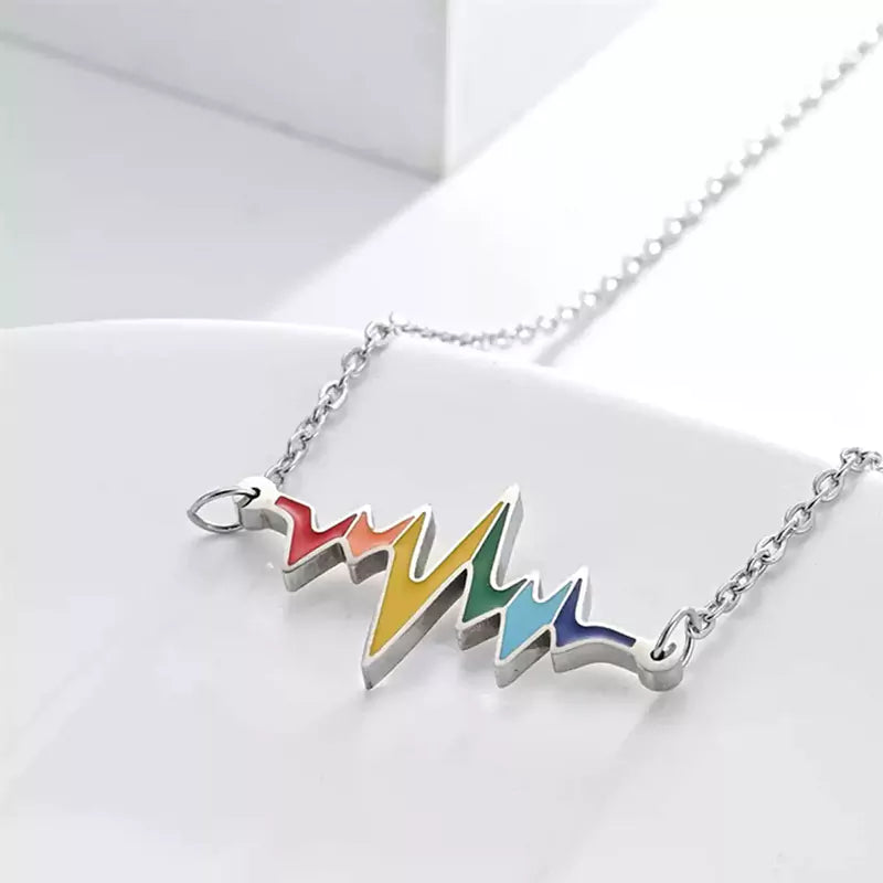 Heartbeat Rainbow Necklace Image