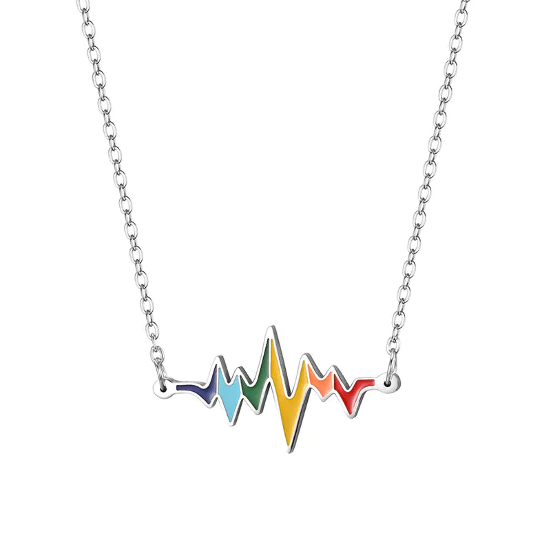 Heartbeat Rainbow Necklace 
