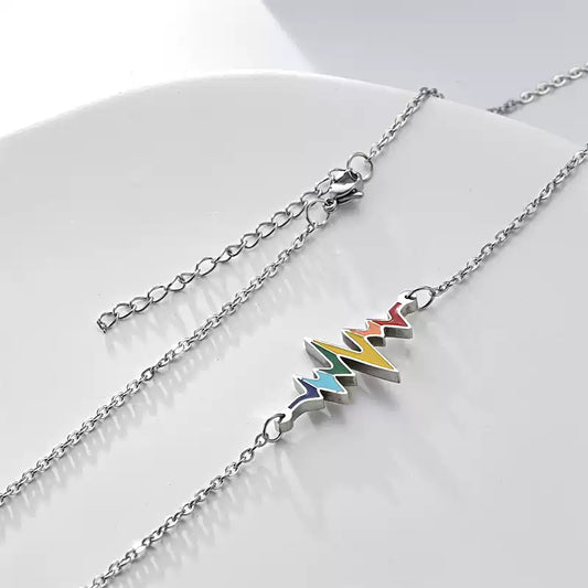 Heartbeat Rainbow Necklace
