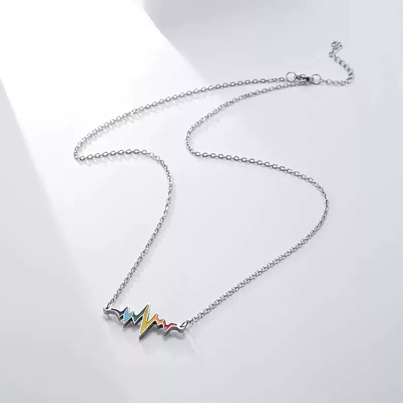Heartbeat Rainbow Necklace 