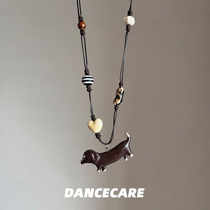 Vintage Dachshund Pendant Necklace