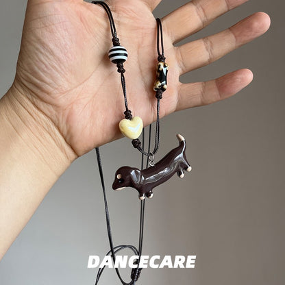 Vintage Dachshund Pendant Necklace
